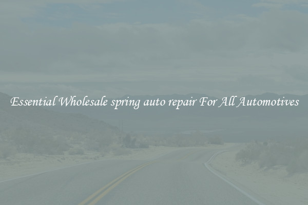 Essential Wholesale spring auto repair For All Automotives