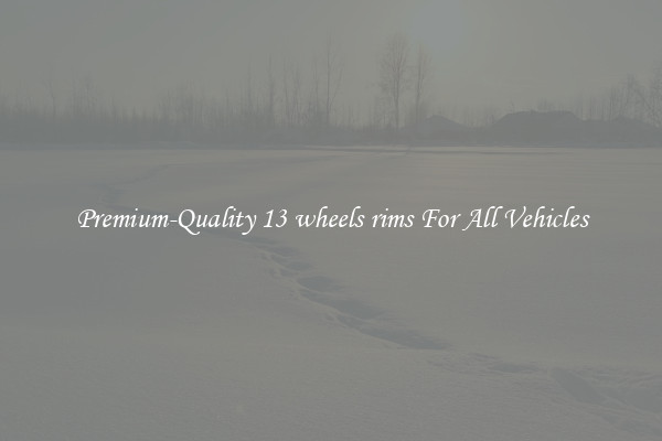 Premium-Quality 13 wheels rims For All Vehicles