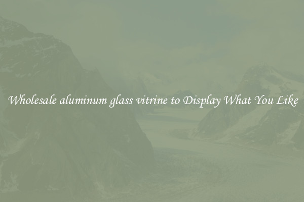 Wholesale aluminum glass vitrine to Display What You Like