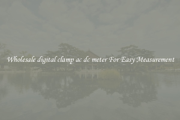 Wholesale digital clamp ac dc meter For Easy Measurement