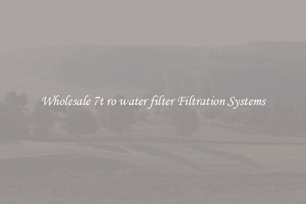 Wholesale 7t ro water filter Filtration Systems