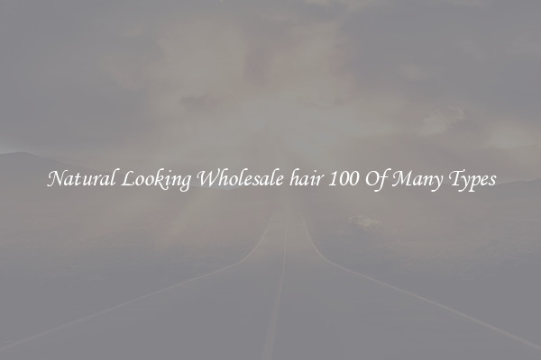 Natural Looking Wholesale hair 100 Of Many Types