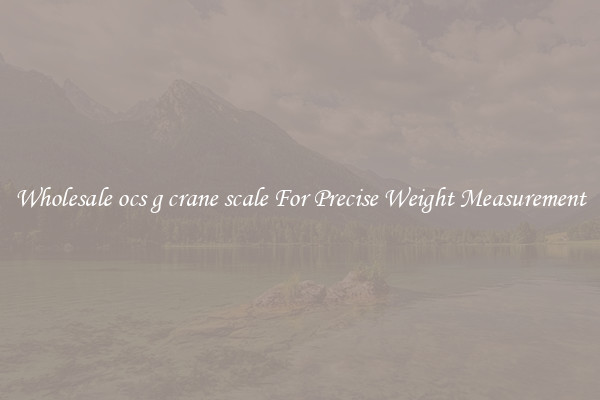Wholesale ocs g crane scale For Precise Weight Measurement