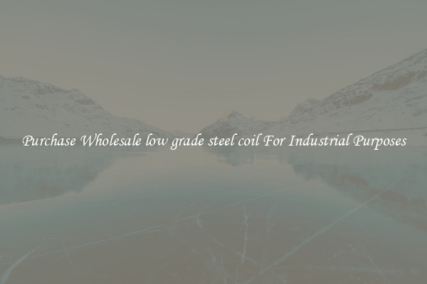 Purchase Wholesale low grade steel coil For Industrial Purposes