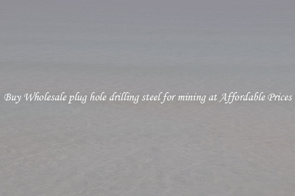 Buy Wholesale plug hole drilling steel for mining at Affordable Prices