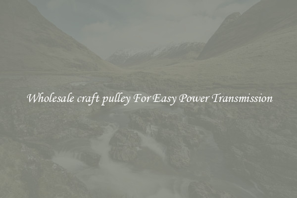 Wholesale craft pulley For Easy Power Transmission