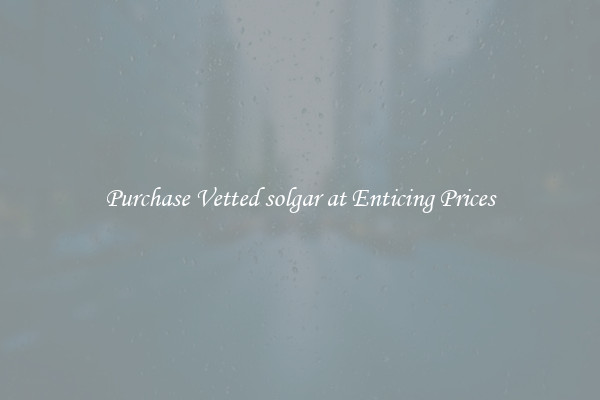 Purchase Vetted solgar at Enticing Prices