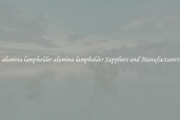 alumina lampholder alumina lampholder Suppliers and Manufacturers