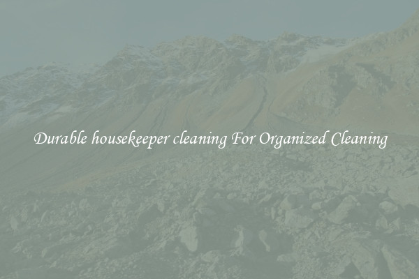 Durable housekeeper cleaning For Organized Cleaning