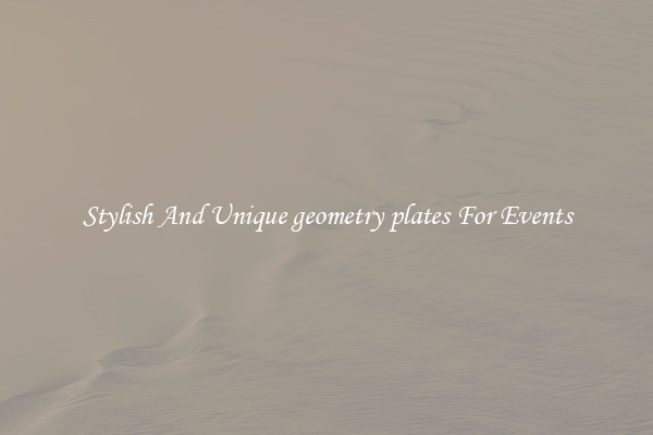 Stylish And Unique geometry plates For Events