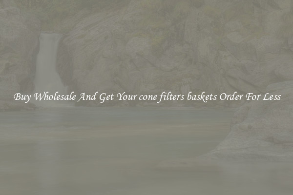 Buy Wholesale And Get Your cone filters baskets Order For Less