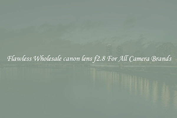 Flawless Wholesale canon lens f2.8 For All Camera Brands